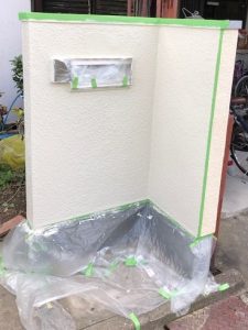 一津屋　塗装　塀2